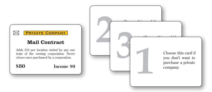 Private Company distribution example cards